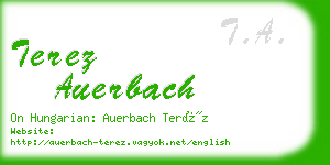 terez auerbach business card